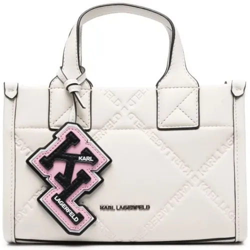 Natural Monogram Tote Bag , female, Sizes: ONE SIZE - Karl Lagerfeld - Modalova