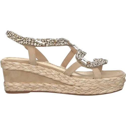 Snake Strap Wedge Sandal , female, Sizes: 8 UK, 4 UK, 7 UK, 6 UK, 5 UK, 9 UK - Alma en Pena - Modalova