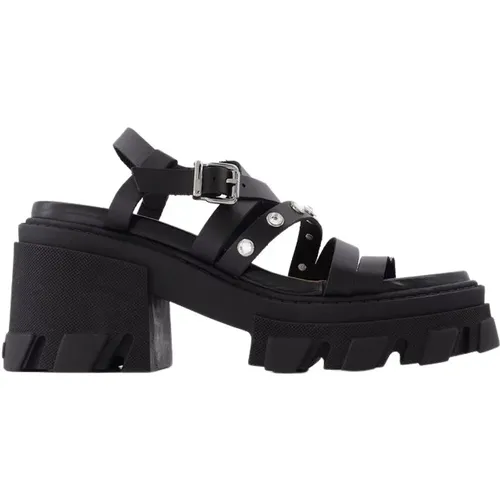 Leather Cleated Sandals , female, Sizes: 5 UK - Ganni - Modalova