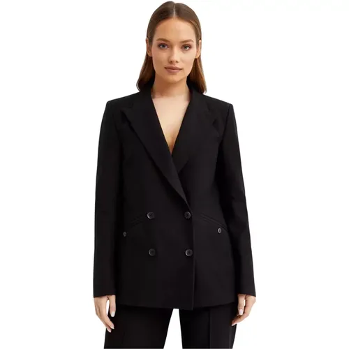 Double-breasted cotton blazer , female, Sizes: M - Fay - Modalova