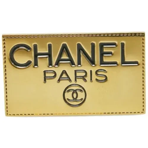 Gold Metal Chanel Brosje , female, Sizes: ONE SIZE - Chanel Vintage - Modalova
