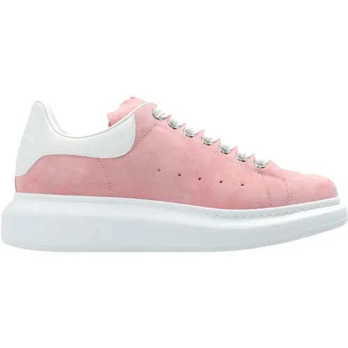 Leather Sneakers Front Lace Logo , female, Sizes: 6 UK, 4 UK, 5 UK, 4 1/2 UK, 3 1/2 UK - alexander mcqueen - Modalova