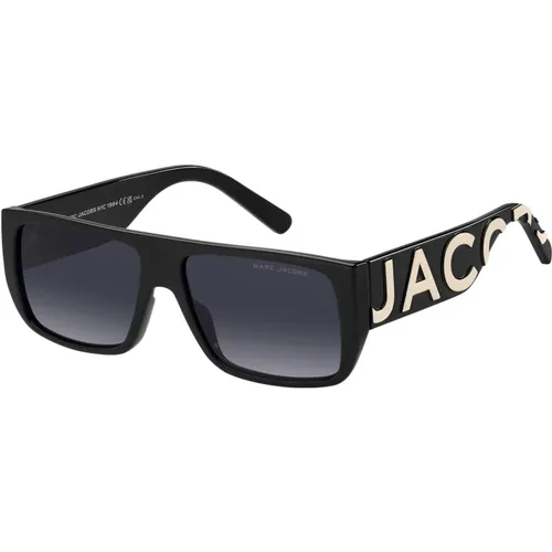 Schwarz Weiß/Dunkelgrau Sonnenbrille , Damen, Größe: 57 MM - Marc Jacobs - Modalova