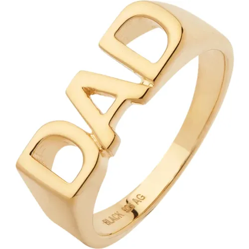 Goldener Dad Ring - Stilvolles Accessoire für modebewusste Frauen , Damen, Größe: 52 MM - Maria Black - Modalova