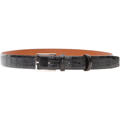 Stylish Leather Belt , male, Sizes: ONE SIZE - Santoni - Modalova