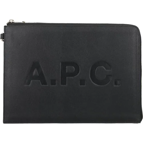 Schwarze Leder Tablet Tasche A.p.c - A.p.c. - Modalova