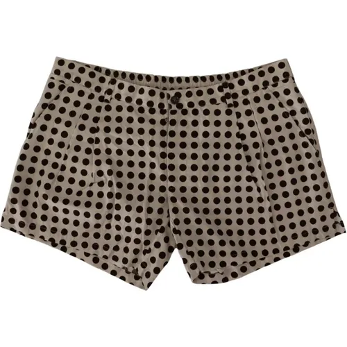 Polka Dot Cotton Beach Shorts , male, Sizes: M - Dolce & Gabbana - Modalova