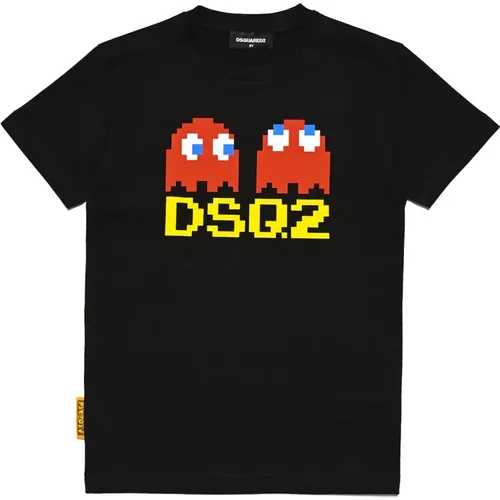 Pac-Man Print Jersey T-Shirt - Dsquared2 - Modalova