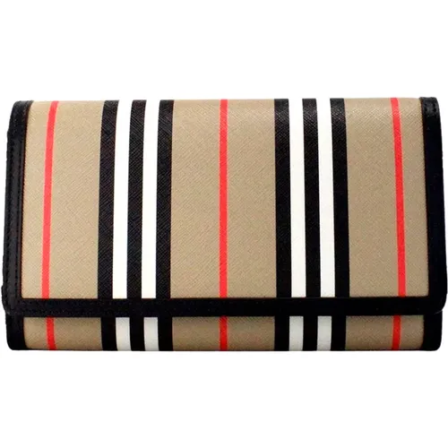 Icon Stripe Archive Black Wallet Crossbody Bag , unisex, Sizes: ONE SIZE - Burberry - Modalova