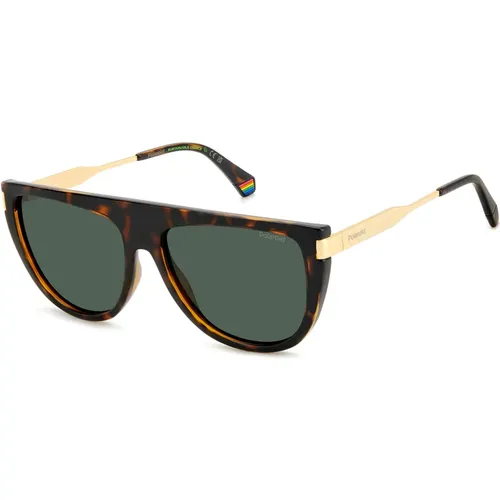 Dark Havana Green Sunglasses,Trendige Sonnenbrille mit hoher UV-Schutz,/Grey Sunglasses PLD 6221/S/X - Polaroid - Modalova