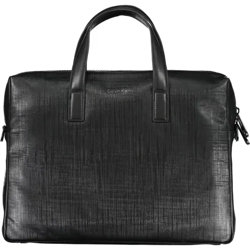 Mens Briefcase with Laptop Compartment , male, Sizes: ONE SIZE - Calvin Klein - Modalova