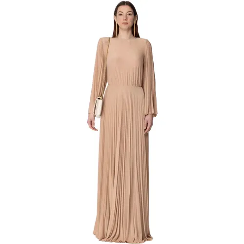 Red Carpet Plissé Lurex Kleid , Damen, Größe: XL - Elisabetta Franchi - Modalova