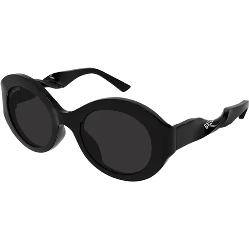 Schwarzer Rahmen Graue Linse Sonnenbrille,Stylische Sonnenbrille Bb0208S - Balenciaga - Modalova