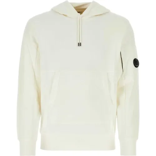 Weiße Baumwoll-Sweatshirt , Herren, Größe: 2XL - C.P. Company - Modalova