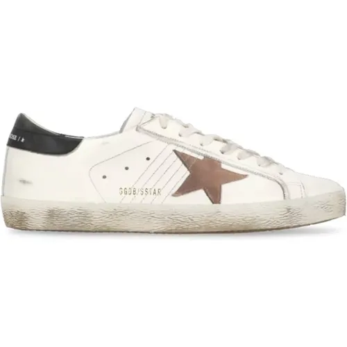 Leather Sneakers with Star Logo , male, Sizes: 6 UK, 5 UK - Golden Goose - Modalova