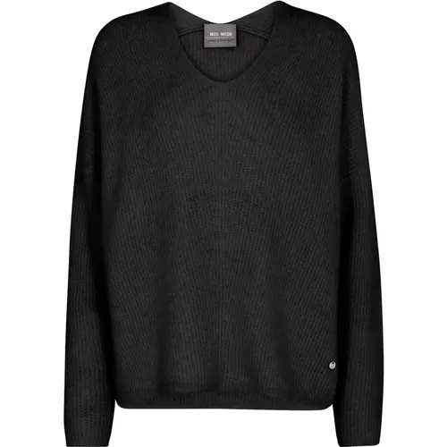 V-Ausschnitt Strickpullover , Damen, Größe: M - MOS MOSH - Modalova