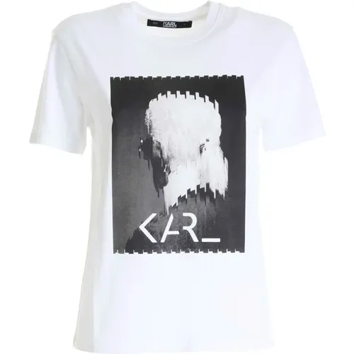 Karl Legend Print Tshirt , female, Sizes: M, XL, XS - Karl Lagerfeld - Modalova
