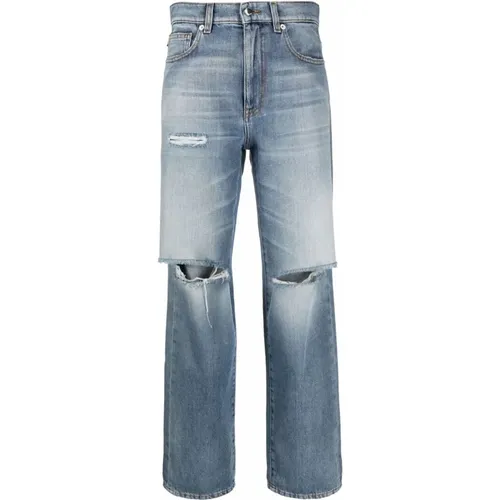 Straight Jeans Casual Style , female, Sizes: W31, W30, W29 - Love Moschino - Modalova