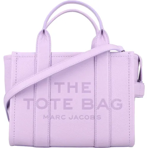 Mini Tote Leather Bag Wisteria , female, Sizes: ONE SIZE - Marc Jacobs - Modalova