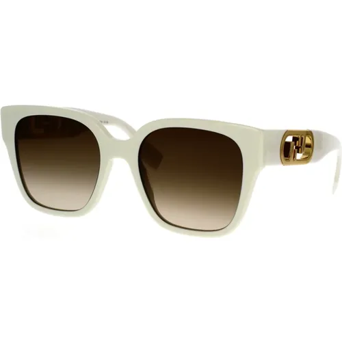 Glamorous Square Sunglasses with Motif , female, Sizes: 54 MM - Fendi - Modalova