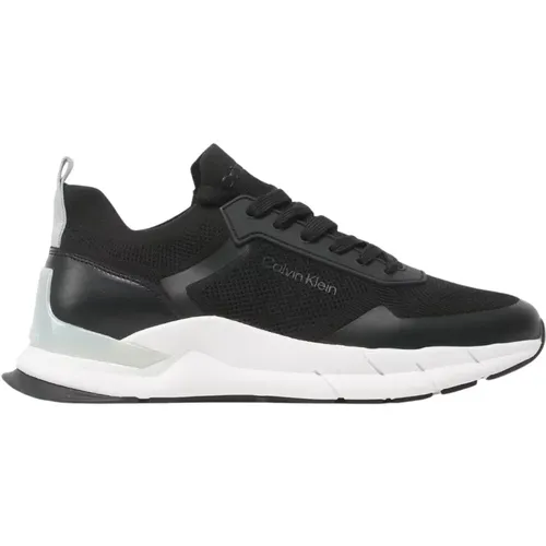 Schwarze Low Top Schnürschuhe , Herren, Größe: 41 EU - Calvin Klein - Modalova