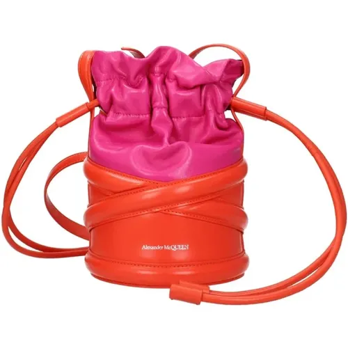 Curved Bucket Shoulder Bag , female, Sizes: ONE SIZE - alexander mcqueen - Modalova