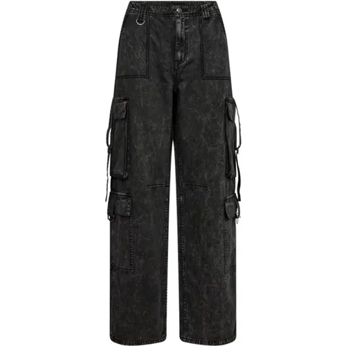 High-Waist Acid Wash Jeans , Damen, Größe: L - Copenhagen Muse - Modalova