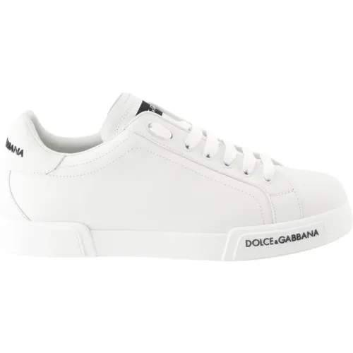 Lace-up Leather Sneakers , male, Sizes: 6 UK, 7 UK, 10 UK - Dolce & Gabbana - Modalova