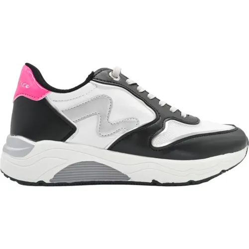 Sneakers Schwarz/Weiß/Silber/Fuxia , Damen, Größe: 39 EU - Manila Grace - Modalova