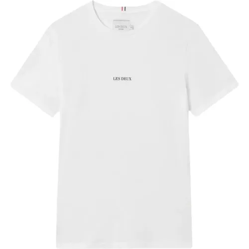 Lens Crewneck Cotton T-shirt , Herren, Größe: L - Les Deux - Modalova