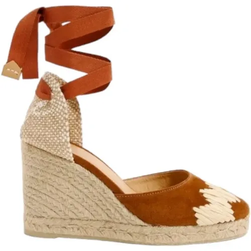 Handgefertigte Espadrille Sandalen mit Frontgeflecht , Damen, Größe: 37 EU - Castañer - Modalova