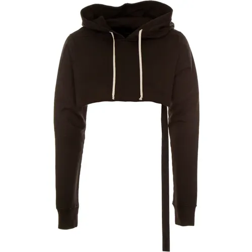 Stylischer Cropped Hoodie mit Kordelzug - Rick Owens - Modalova