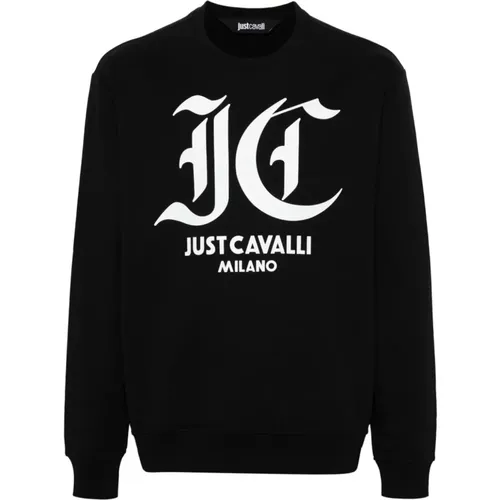 Schwarze Sweatshirts für Herren , Herren, Größe: S - Just Cavalli - Modalova