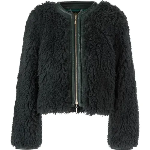 Flauschige Outdoorjacke mit lustigem Pelz - Marc Cain - Modalova