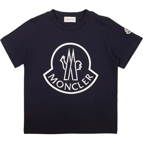 Baumwoll-T-Shirt mit Logo Moncler - Moncler - Modalova