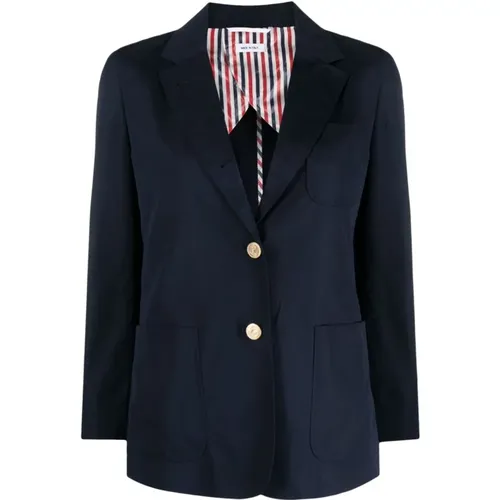 Blaue RWB Gestreifte Blazer Jacke - Thom Browne - Modalova