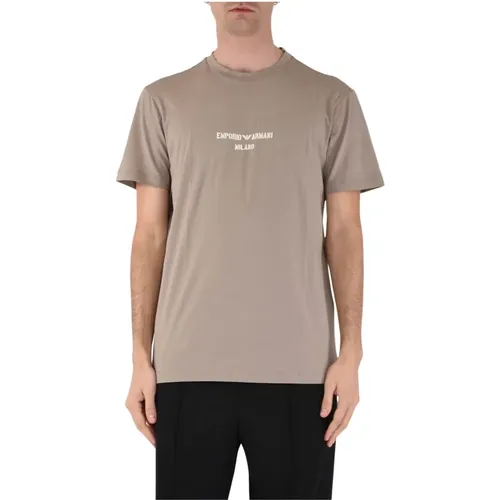Logo Cotton T-shirt , male, Sizes: 2XL - Emporio Armani - Modalova