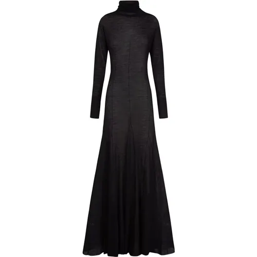 Wool dress with godets , female, Sizes: M, 2XL, L, XL - Cortana - Modalova