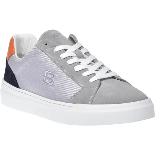 Sneaker in grey suede , Herren, Größe: 46 EU - Baldinini - Modalova