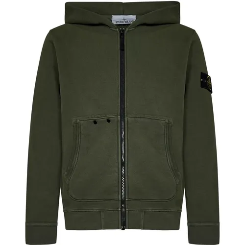 Hooded Zip-Up Sweater , male, Sizes: S - Stone Island - Modalova