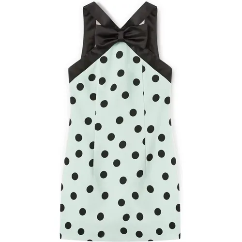 Polka Dot Mini Kleid mit Schleife , Damen, Größe: M - Motivi - Modalova