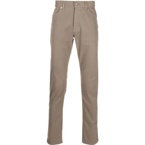 Cotton Trousers with Pockets , male, Sizes: W32 - Ermenegildo Zegna - Modalova