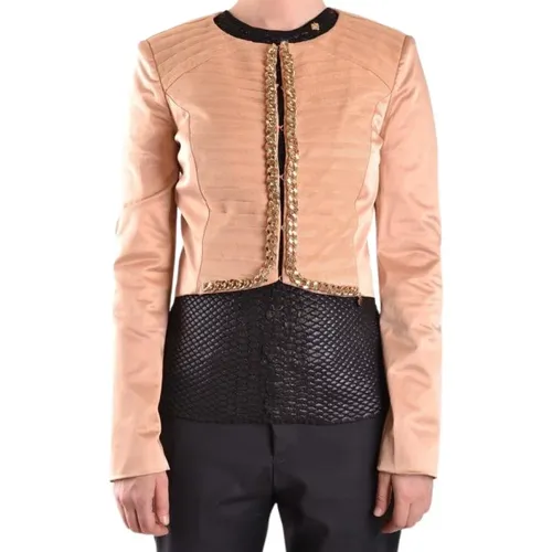 Leather Jacket , female, Sizes: L - Elisabetta Franchi - Modalova