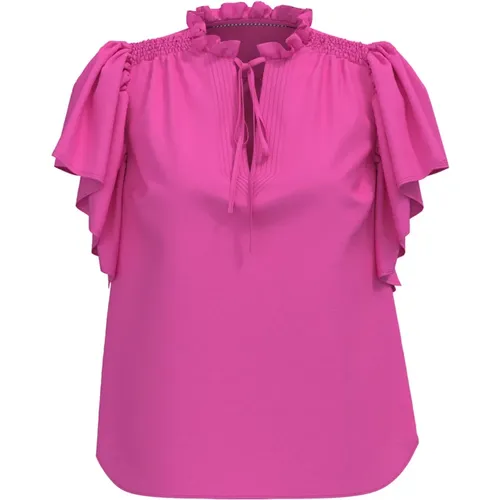 Rüschen-Top-Bluse in , Damen, Größe: S - Co'Couture - Modalova