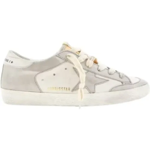 White and Sand Super-Star Penstar Sneakers , male, Sizes: 2 UK - Golden Goose - Modalova