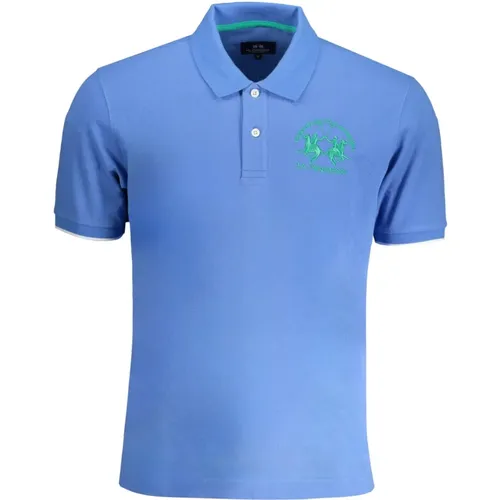 Polo Shirt Kurzarm Blau Herren , Herren, Größe: S - LA MARTINA - Modalova