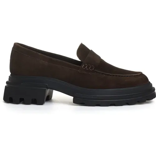 Braune Wildleder Loafers Hogan - Hogan - Modalova