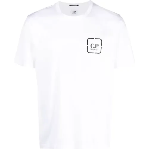 Metropolis Serie Weißes Logo T-Shirt - C.P. Company - Modalova