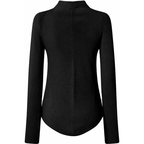 Schwarzer Pullover mit Kraterhals , Damen, Größe: XS - pinko - Modalova