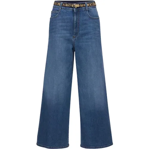 Pink Cropped Denim Jeans Ss22 , female, Sizes: W27, W28 - Stella Mccartney - Modalova